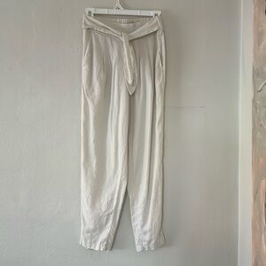Who What Where - Cream Linen Pants - XS